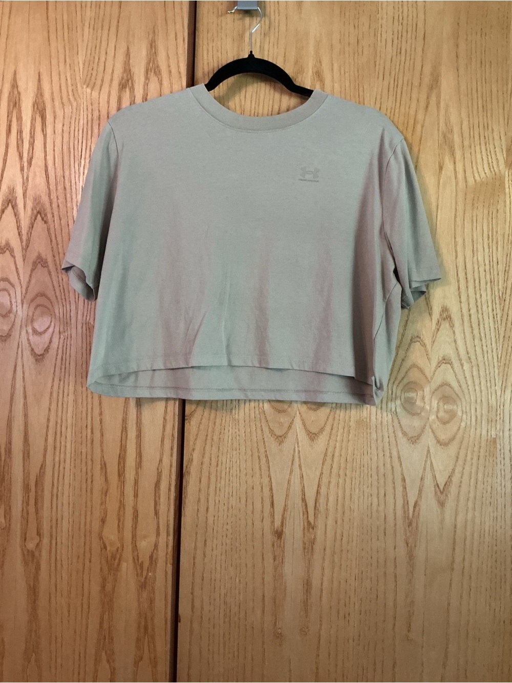 Under Armour Women's Cropped Crew Tee - Taupe